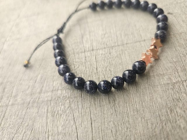 Bracelet Fin - Pierre de Sable Etoile Cuivrée