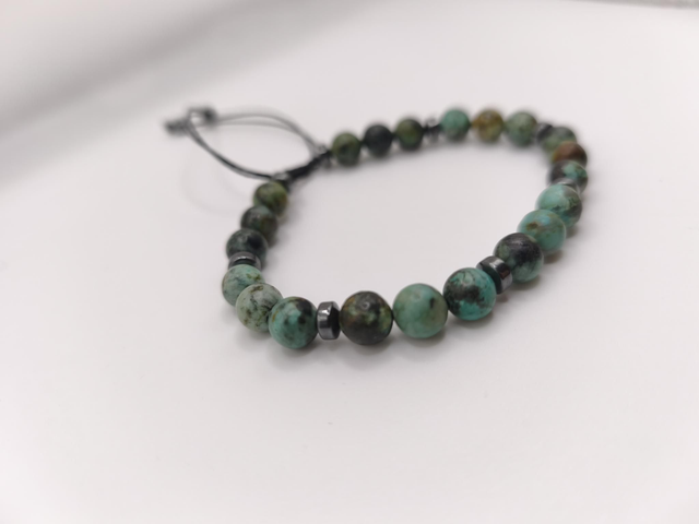 Bracelet Homme - Turquoise Africaine Foncé