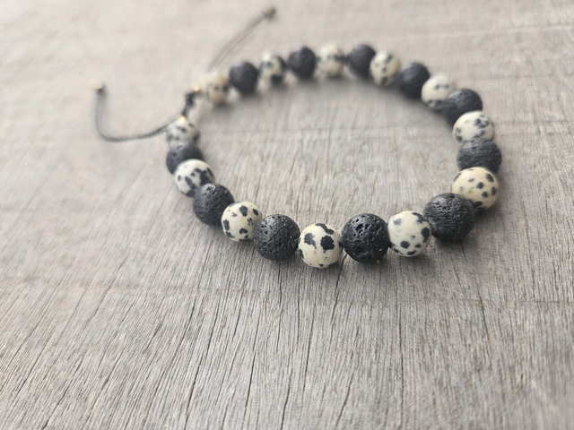 Bracelet Homme - Jaspe & Pierre de Lave