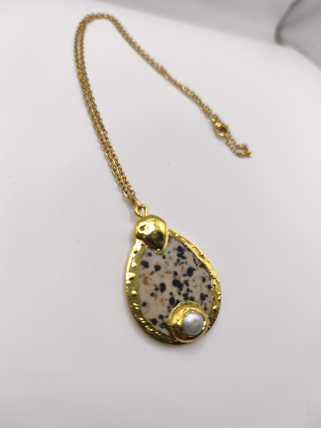 Collier - Jaspe Dalmatien