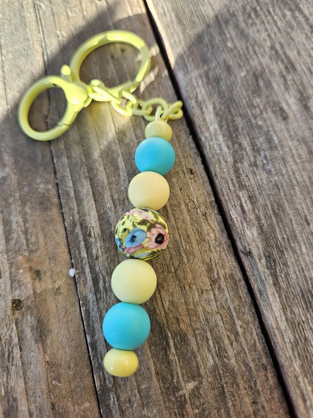 Porte-clés fantaisie – Fleur Jaune