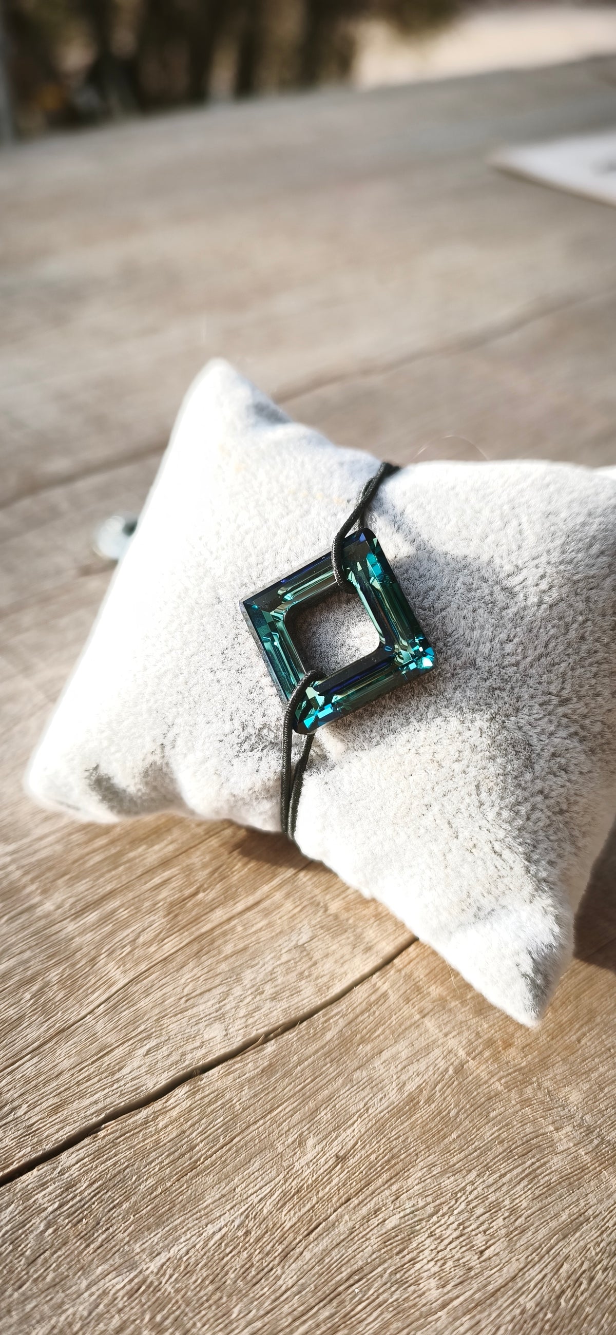 Bracelet - "Cristal" square blue