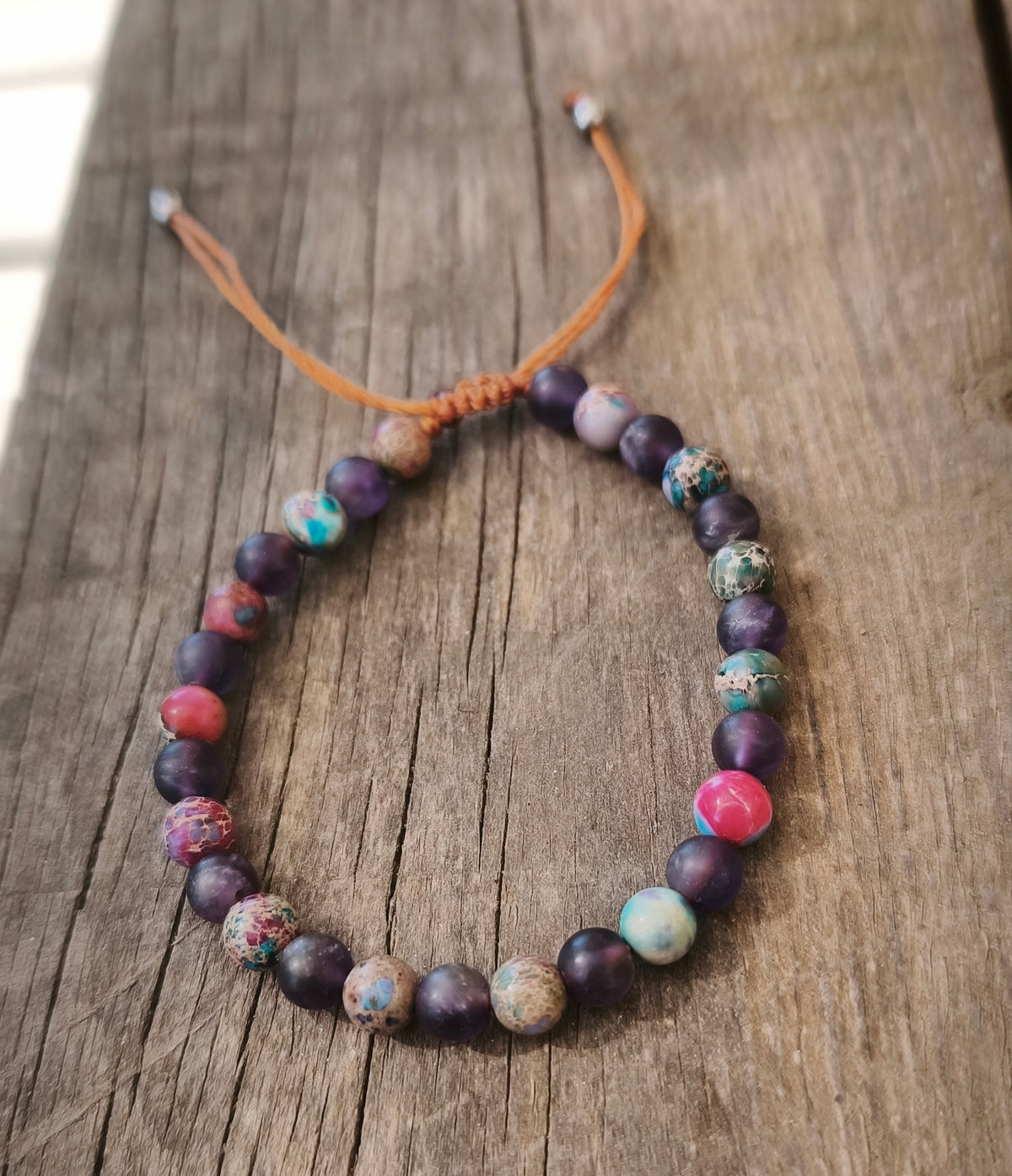 Bracelet Fin - amethyste et jaspe impérial