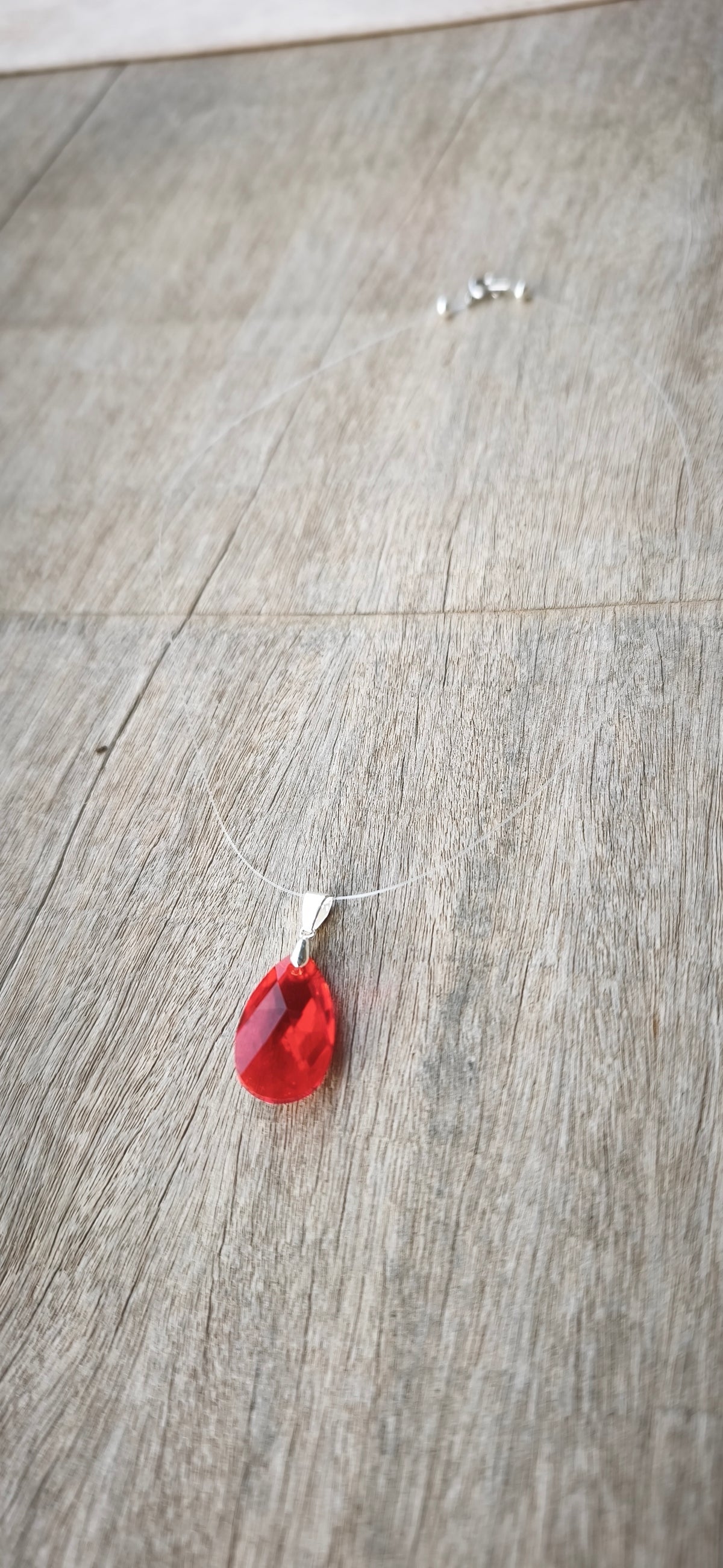 Réservé pandore - Collier Cristal - Éclats rouge