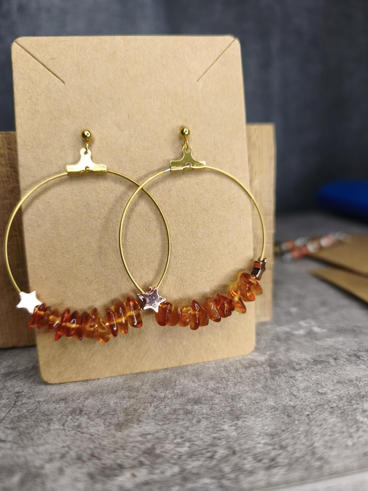 Boucle d'Oreilles - Ambre