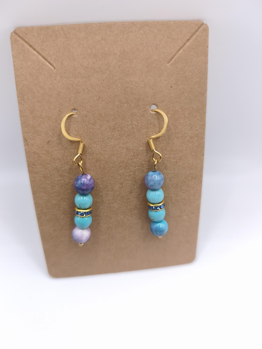 Boucles d'Oreilles - Bleu