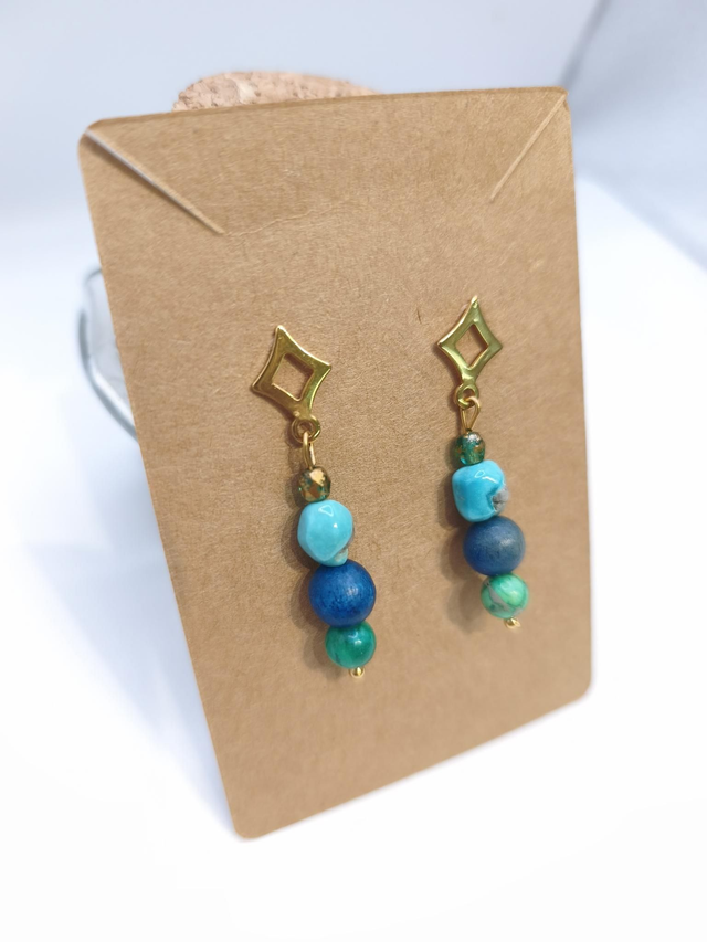 Boucles d'Oreilles - Bleu