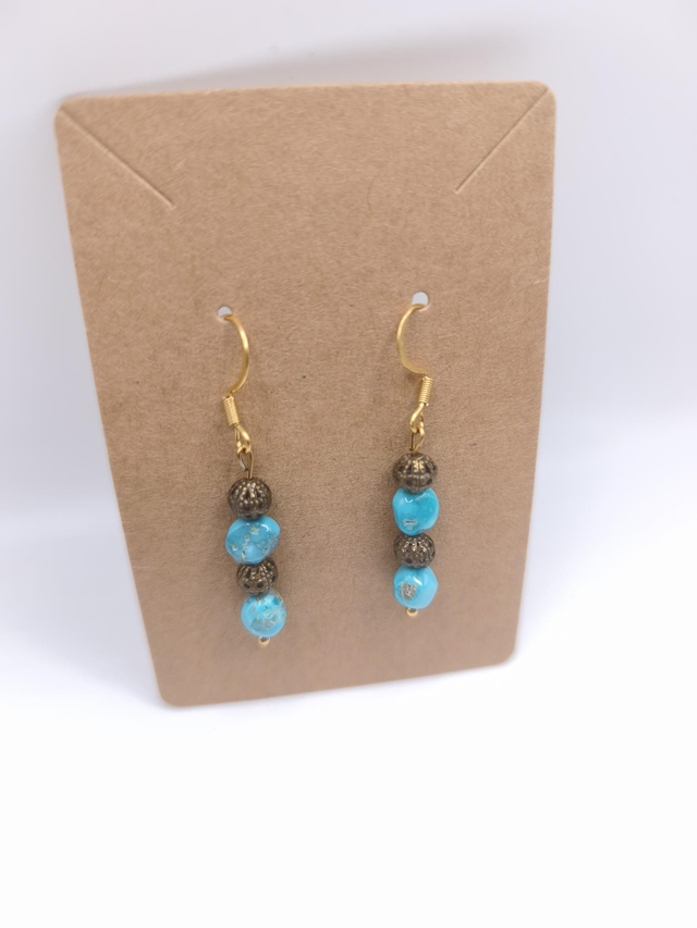 Boucles d'Oreilles - Bleu
