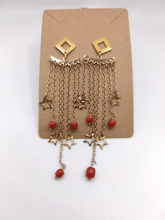 Boucles d'Oreilles - Corail