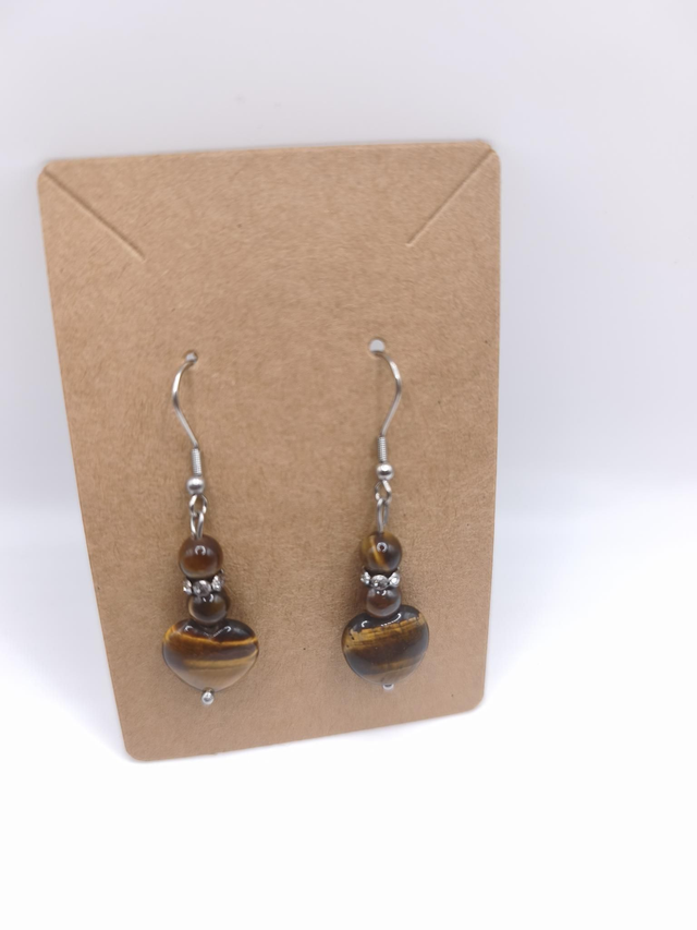 Boucles d'Oreilles - Œil de Tigre