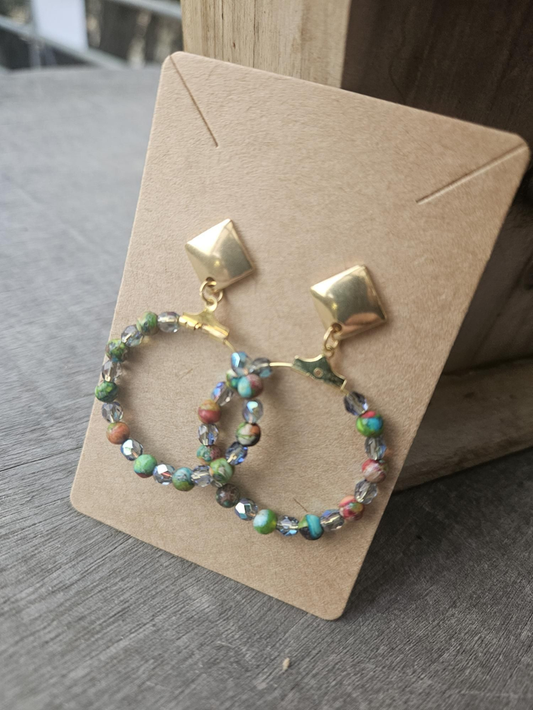 Boucles d'Oreilles - Jaspe Impérial