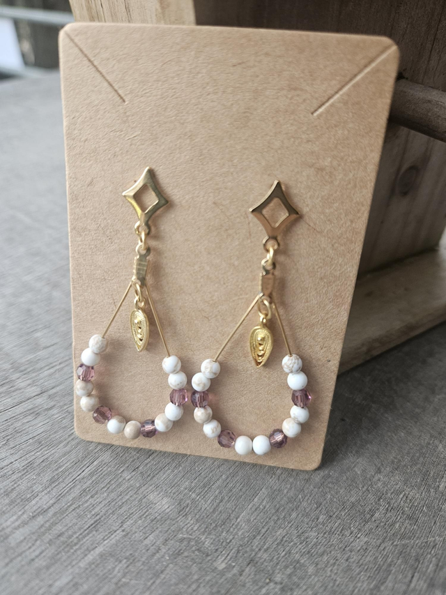 Boucles d'Oreilles - Magnésite
