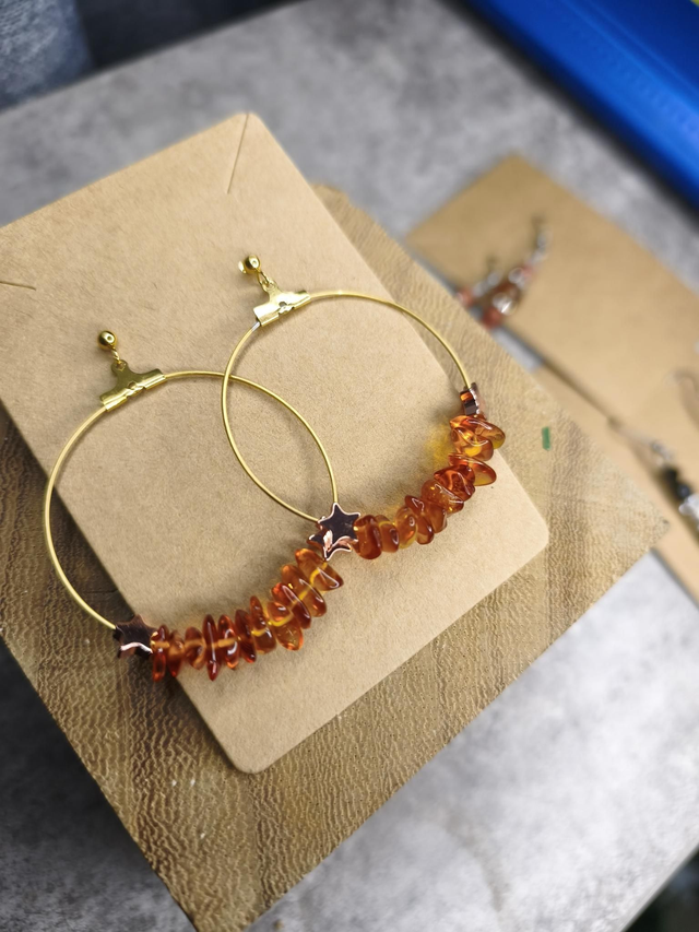 Boucle d'Oreilles - Ambre