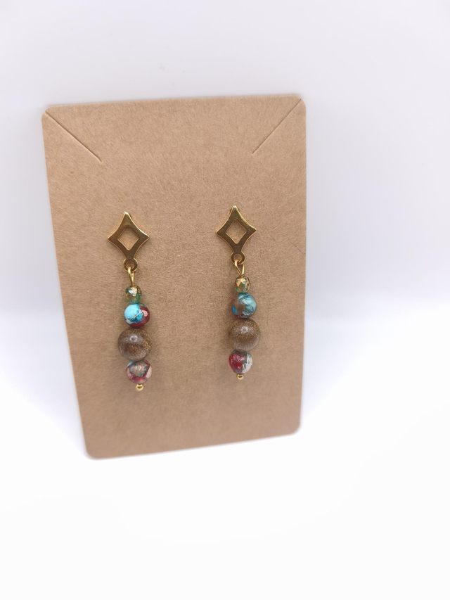 Boucles d'Oreilles - Jaspe Impérial