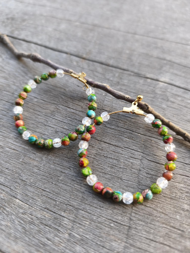 Boucles d'Oreilles - Jaspe Impérial