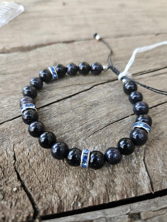 Bracelet - Pierre de Sable Bleue