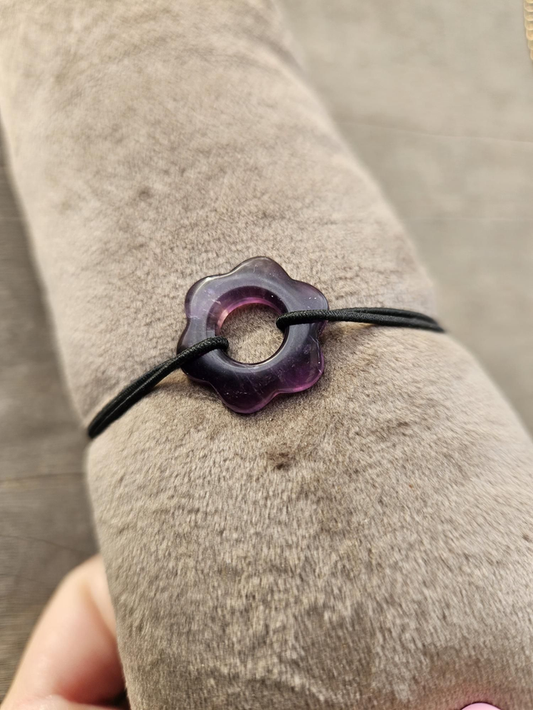 Bracelet - Corde Fleur Améthyste