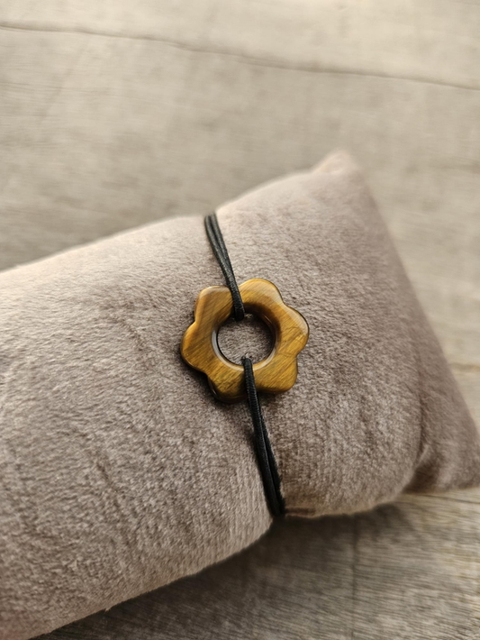 Bracelet - Corde Fleur Œil du Tigre