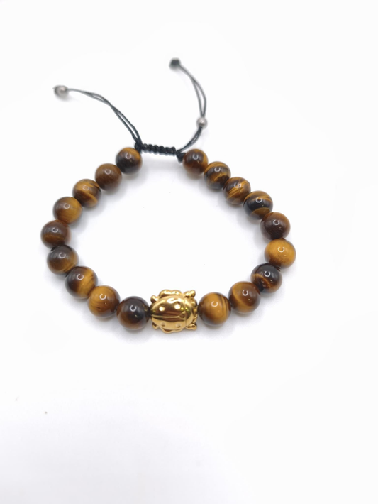 Bracelet - Œil du Tigre Coccinelle