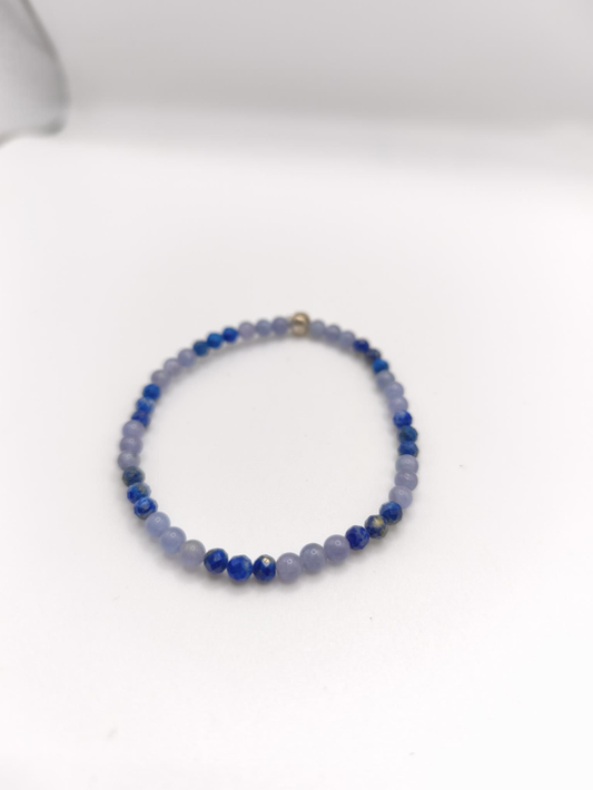 Bracelet Fin - Lapis Lazuli et Aventurine Bleue Pèle mêle
