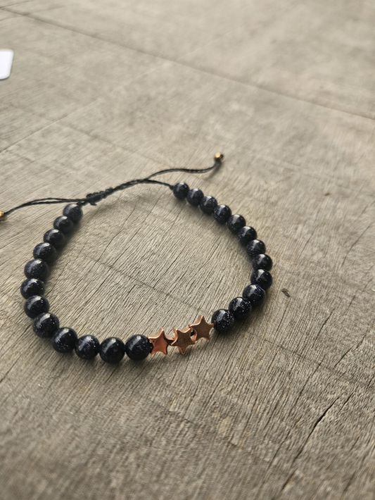 Bracelet Fin - Pierre de Sable Etoile Cuivrée