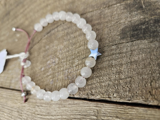 Bracelet Fin - Quartz Rose Etoile