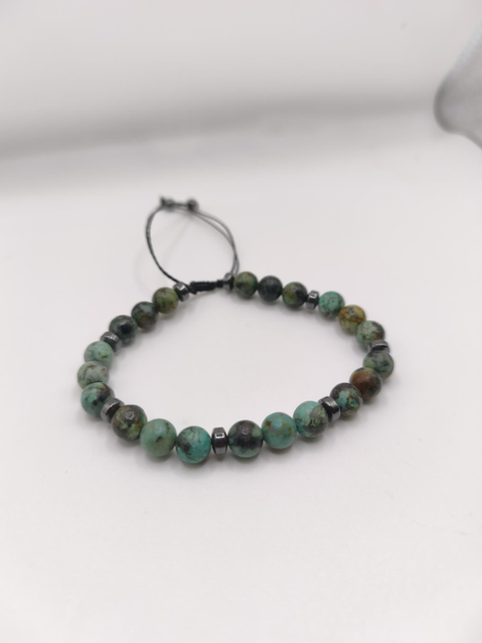 Bracelet Homme - Turquoise Africaine Foncé