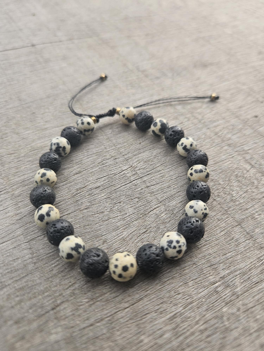Bracelet Homme - Jaspe & Pierre de Lave