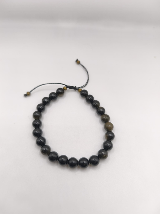 Bracelet Homme - Obsidienne