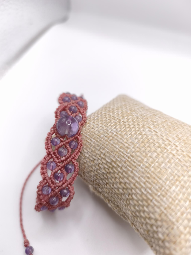 Bracelet Macramé Améthyste