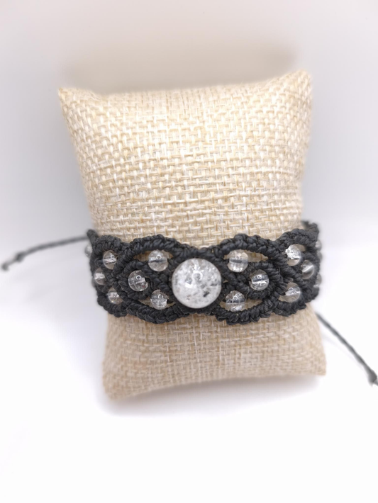 Bracelet Macramé Cristal de Roche