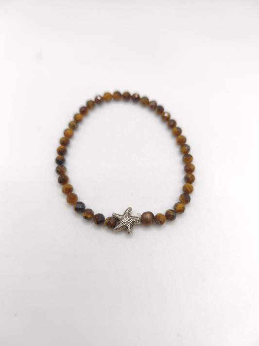 Bracelet Fin - Œil du tigre Etoile Elastique