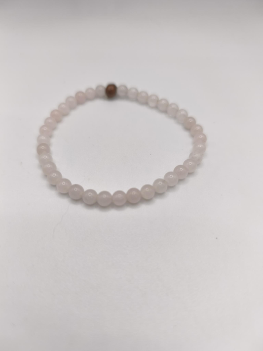Bracelet Fin - Quartz Rose Elastique