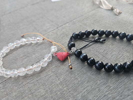 Bracelet - Duo Cristal de roche et œil de faucon