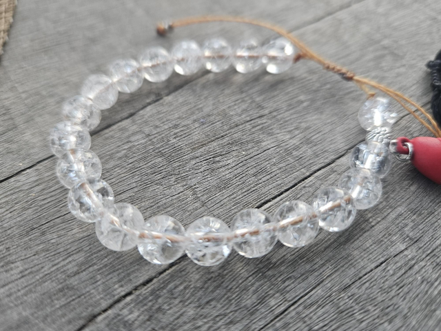 Bracelet - Duo Cristal de roche et œil de faucon