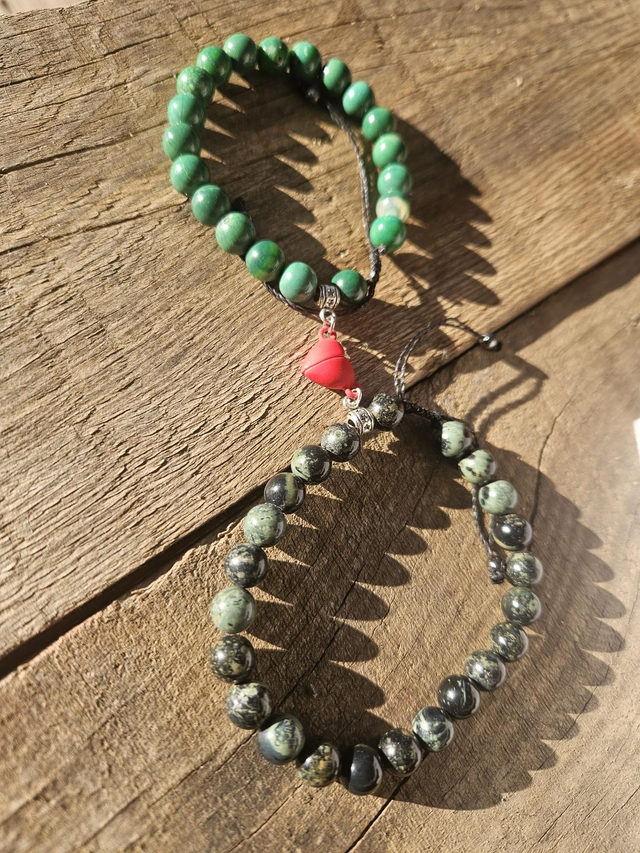 Bracelet - Duo Jaspe Kambaba et Agate