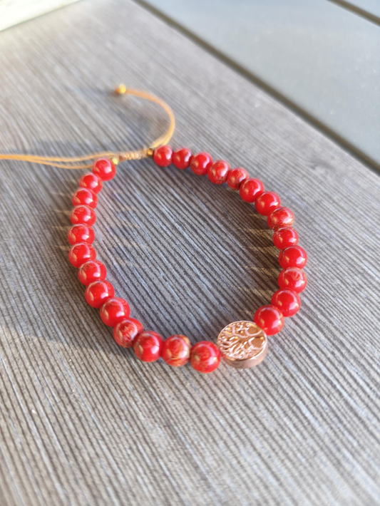 Bracelet Fin - Jaspe Arbre de Vie Impérial