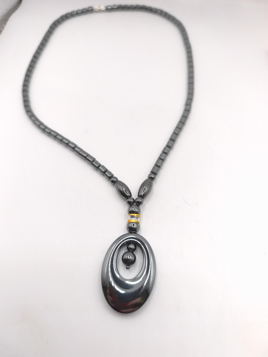 Collier - Hématite Ovale
