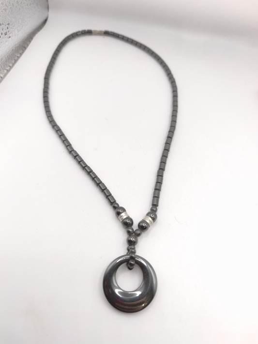 Collier - Hématite Rond
