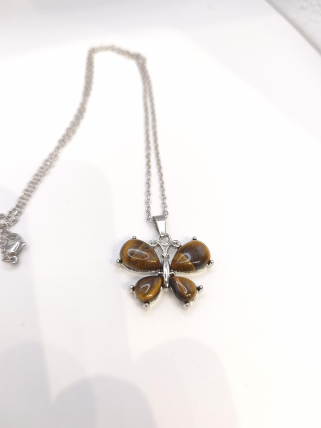 Collier - Œil du tigre Papillon