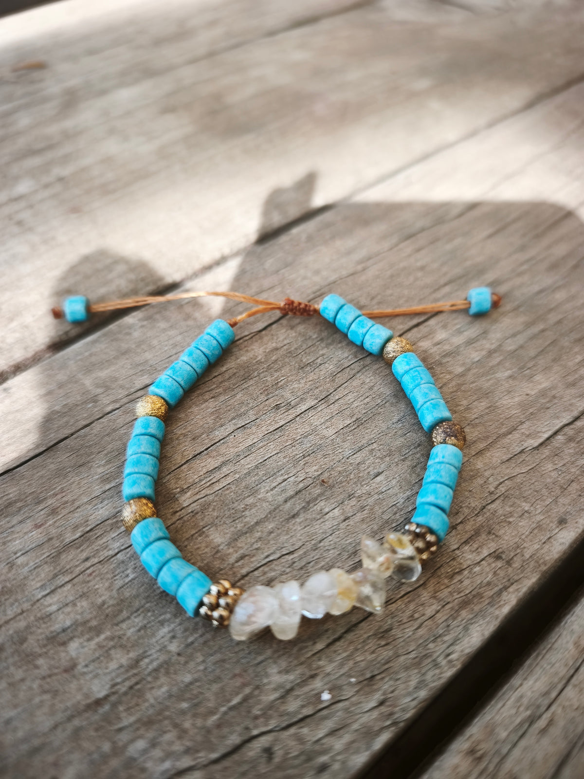 Bracelet Fin - Citrine Pépites