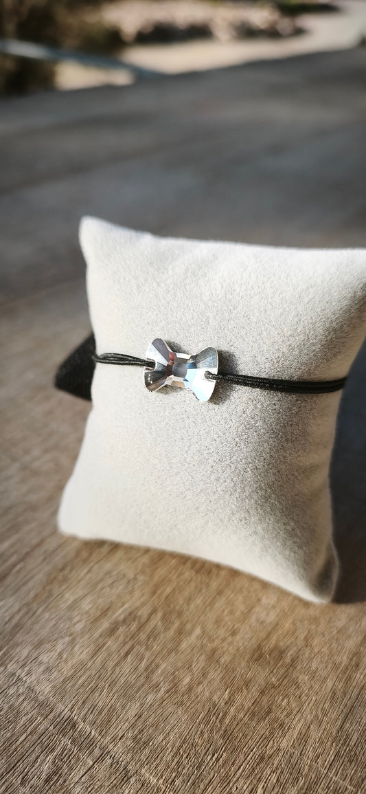 Bracelet Cristal - Nœud Blanc