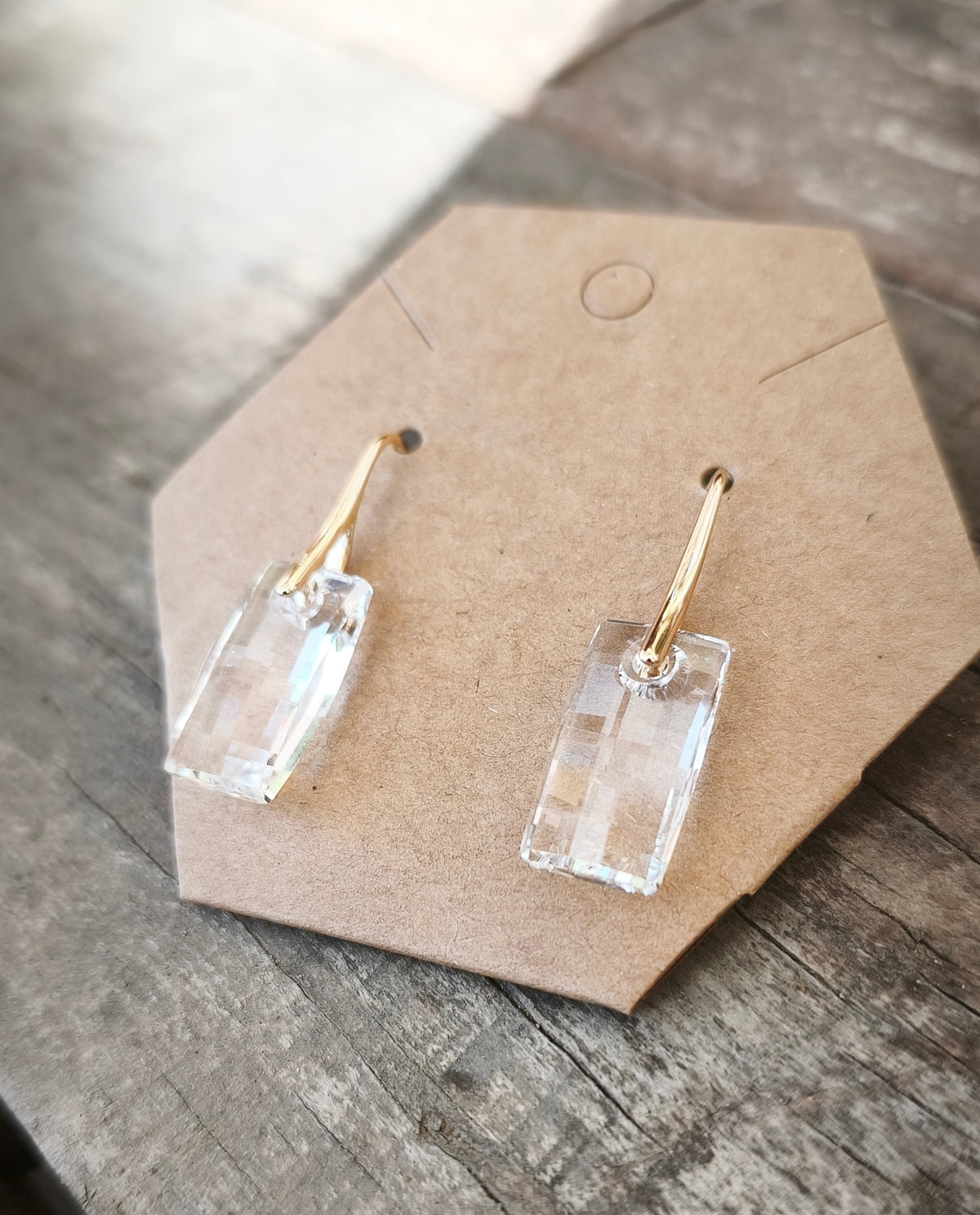 Boucle d'Oreilles Cristal - Éclats Translucide