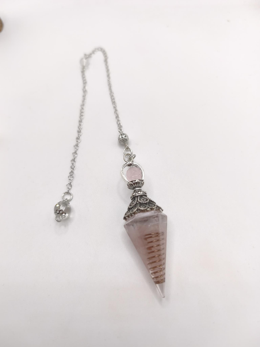 Pendule - Quartz Rose Pépite