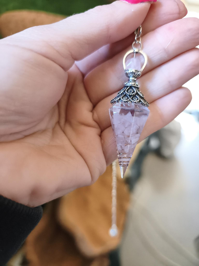 Pendule - Quartz Rose Pépite