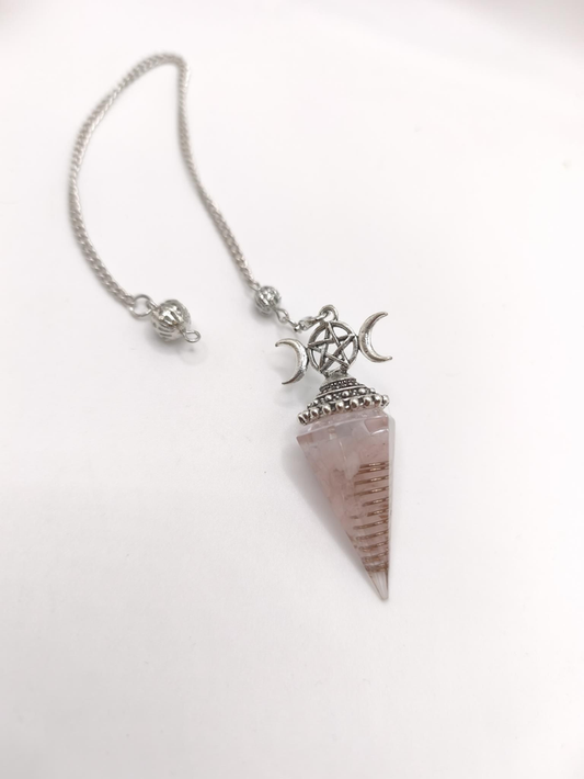 Pendule - Quartz Rose Pépite Lune