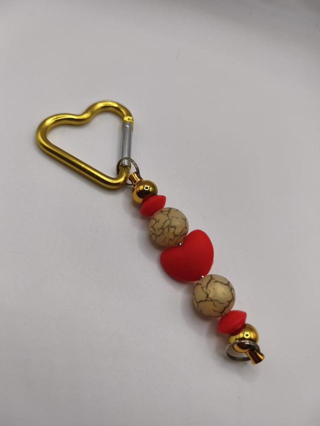Porte-clés fantaisie – Cœur Doré