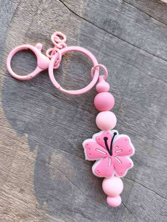 Porte-clés fantaisie – Trèfle Rose