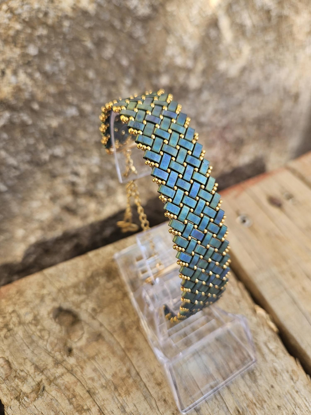 bracelet Tila bleu-vert 1
