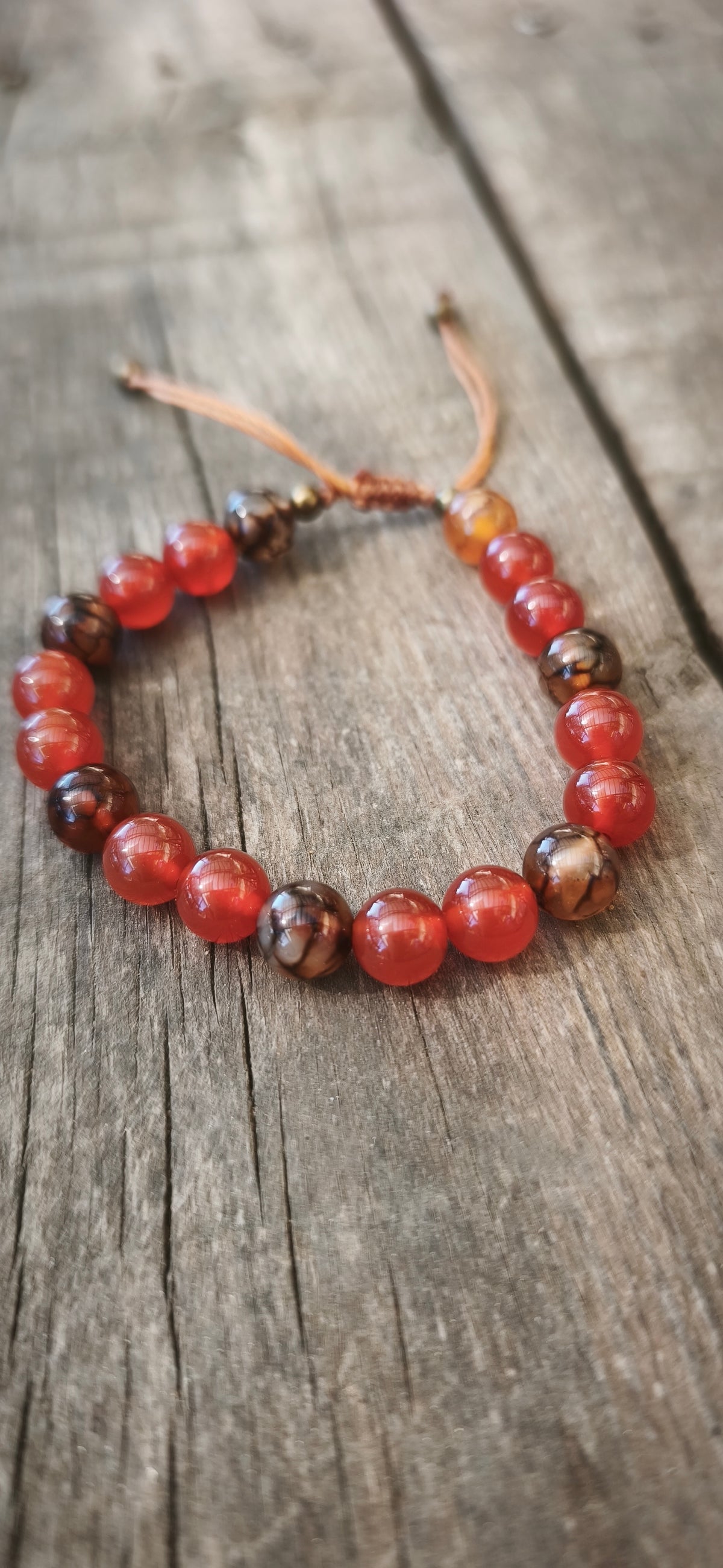 Bracelet - cornaline et Agate de feu